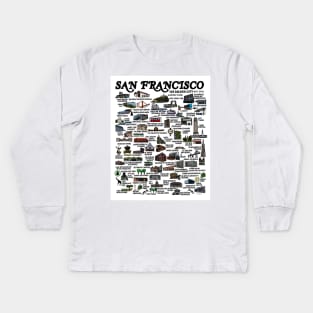 San Francisco Map Kids Long Sleeve T-Shirt